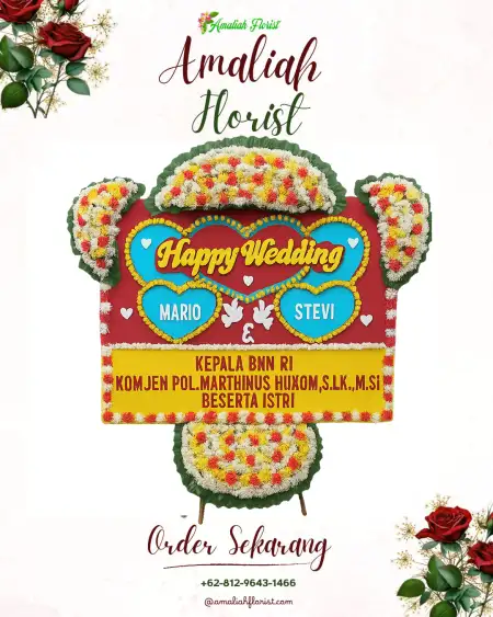 Papan Bunga Pernikahan Korupun